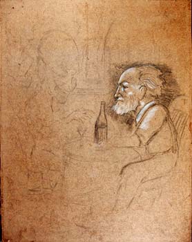 P_self-portrait-drinking