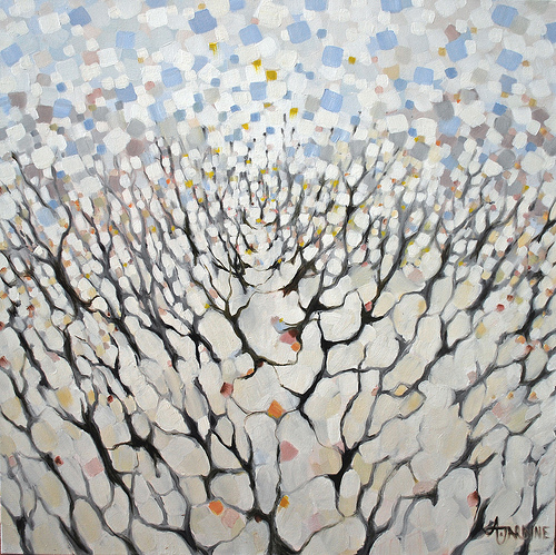 Snowstorm (c) 2010, Alison Jardine 36" x 36" OIl on canvas