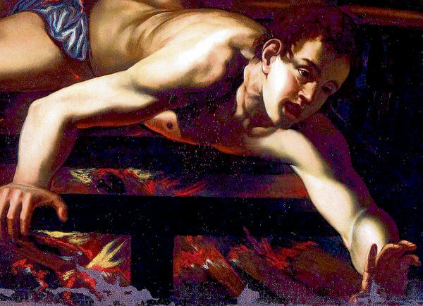 The Martydrom of St Lawrence: drama and contrasting light and shade - but is it the work of the maestro?