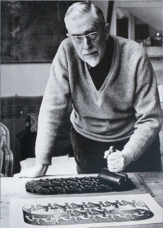 M C Escher at work