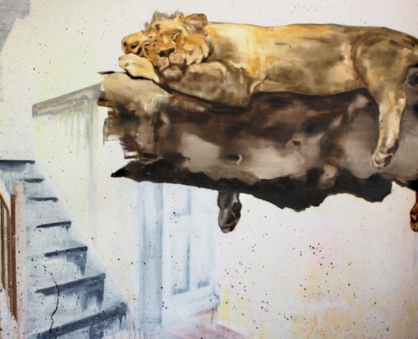 painting_you_can't_leave_that_lion_there