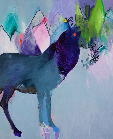 2_miranda_skoczek_land_of_beasts_birds_oil_acrylic_and_enamel_on_canvas_1680x1370mm_2011