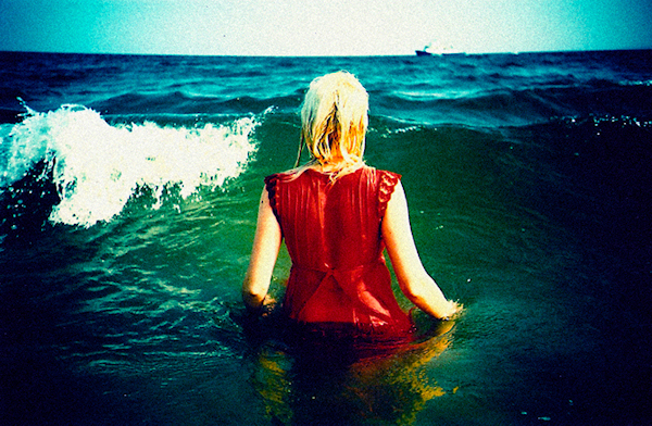 Nadirah Zakariya, red dress in water
