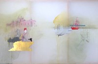 joshua_field_the_labor_of_fantasy_and_the_boy_delivered_from_fathoms_mixed_media_on_translucent_synthetic_fabric_38x132_2010_1