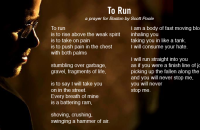 To Run, prayer for Boston by Scott Poole